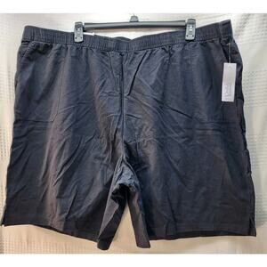 Croft And Barrow Bermuda Shorts Womens Plus Size 4xl Black Pull On Mid Rise 1120